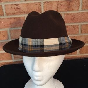 Women’s/ men’s wool Stetson w/ plaid band
